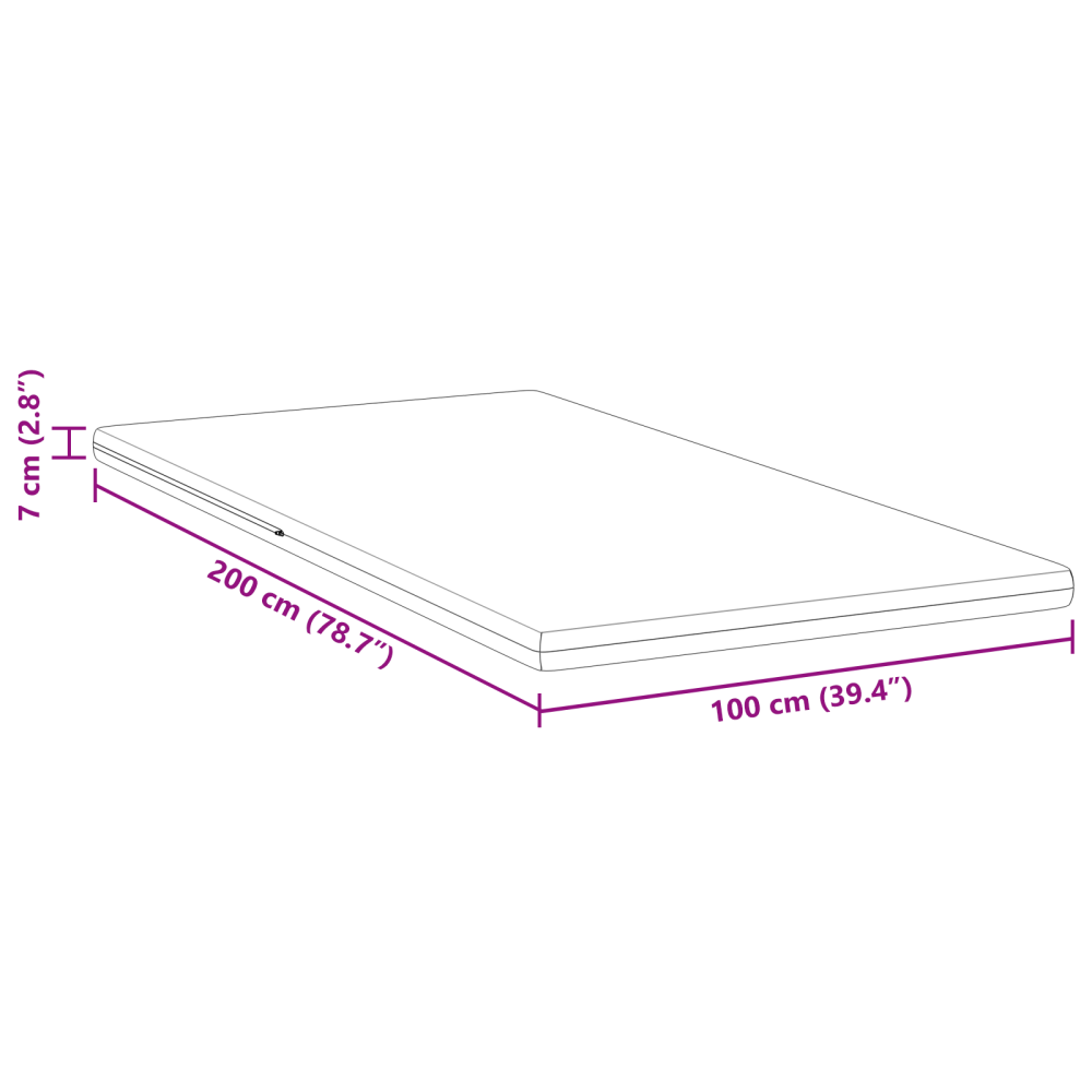 Produktbild för Madrasskydd Vit 100 x 200 cm Jacquardtyg