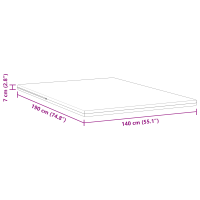 Produktbild för Madrasskydd Vit 140 x 190 cm Jacquardtyg