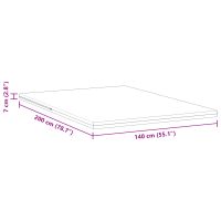 Produktbild för Madrasskydd Vit 140 x 200 cm Jacquardtyg