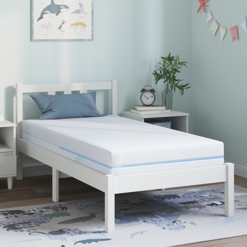 vidaXL Madrass Vit 80 x 160 cm Jacquardtyg