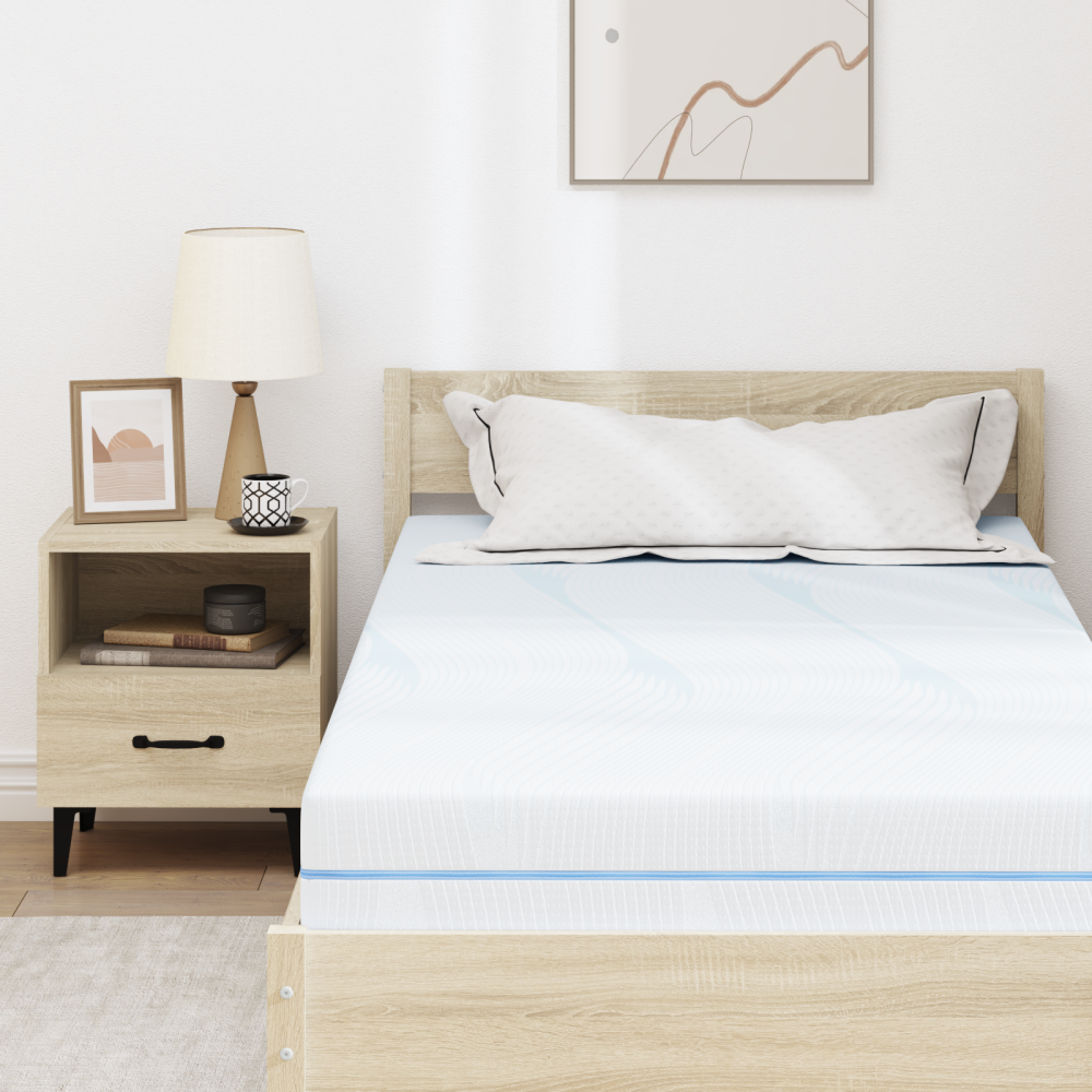 Produktbild för Madrass Medium fast 120 x 200 cm Vit