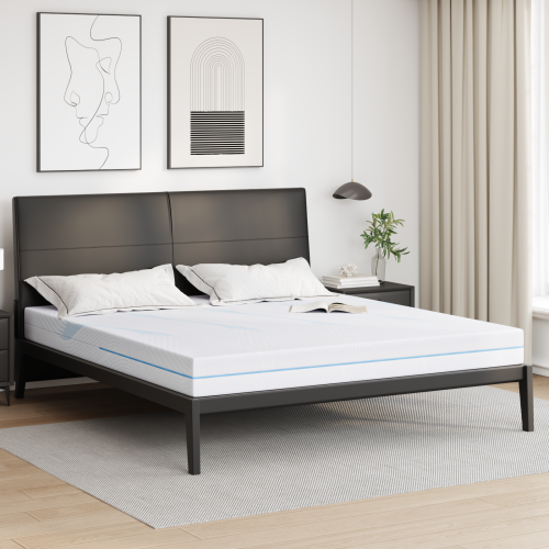 vidaXL Madrass Medium fast 200 x 200 cm Vit