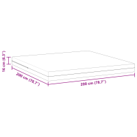 Produktbild för Madrass Medium fast 200 x 200 cm Vit