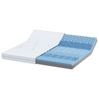 Produktbild för Madrass Medium fast 200 x 200 cm Vit