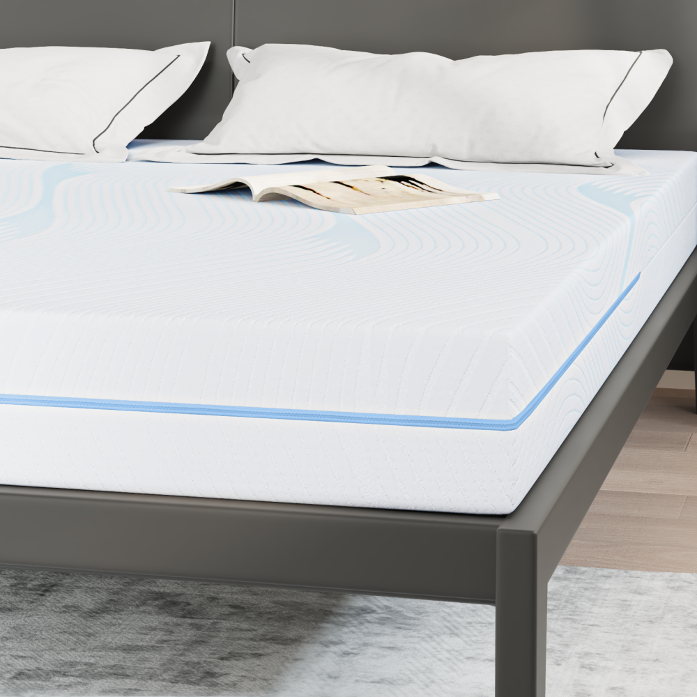 Produktbild för Madrass Medium fast 200 x 200 cm Vit