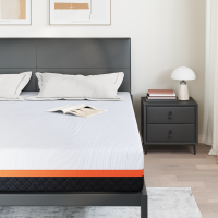 Produktbild för Madrass Vitt och Grått 200 x 200 cm Jacquardtyg