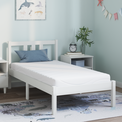 vidaXL Madrass Vit 80 x 160 cm Jacquardtyg