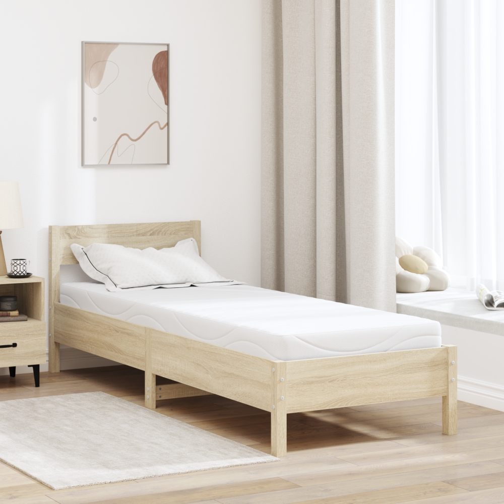 Produktbild för Madrass Vit 70 x 200 cm Jacquardtyg