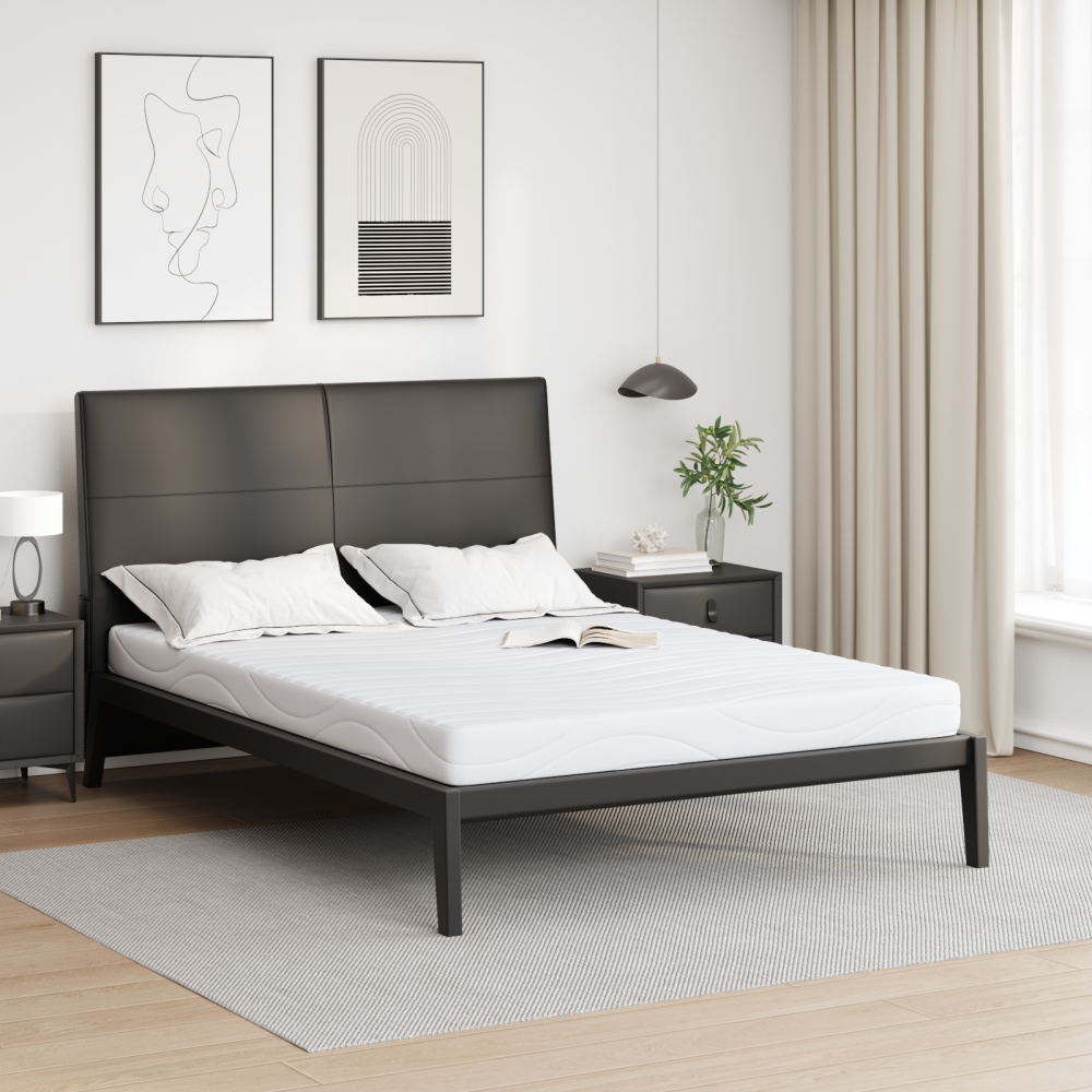 Produktbild för Madrass Vit 140 x 190 cm Jacquardtyg