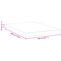 Produktbild för Madrass Vit 140 x 190 cm Jacquardtyg
