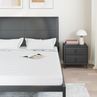 Produktbild för Madrass Vit 140 x 190 cm Jacquardtyg