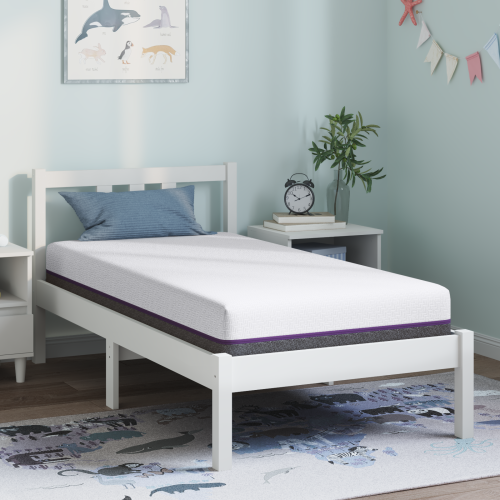 vidaXL Minnesskummadrass Medium 80 x 160 cm 16 cm Vitt och Grått