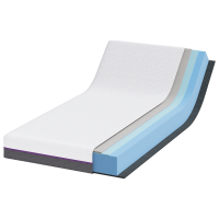 Produktbild för Minnesskummadrass Medium 90 x 190 cm 16 cm Vitt och Grått