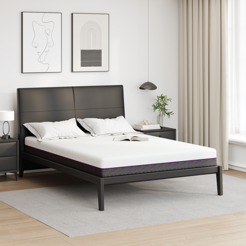 Produktbild för Minnesskummadrass Medium 160 x 200 cm 16 cm Vitt och Grått