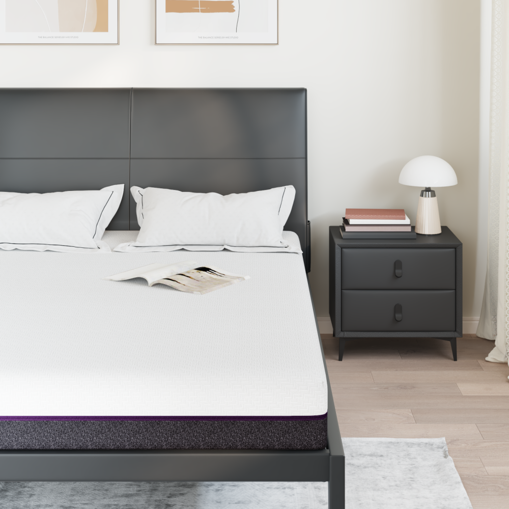 Produktbild för Minnesskummadrass Medium 160 x 200 cm 16 cm Vitt och Grått