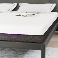 Produktbild för Minnesskummadrass Medium 180 x 200 cm 16 cm Vitt och Grått