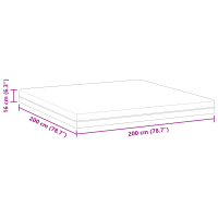 Produktbild för Minnesskummadrass Medium 200 x 200 cm 16 cm Vitt och Grått