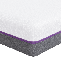 Produktbild för Minnesskummadrass Medium 200 x 200 cm 16 cm Vitt och Grått