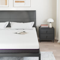 Produktbild för Minnesskummadrass Medium 200 x 200 cm 16 cm Vitt och Grått