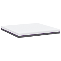 Produktbild för Minnesskummadrass Medium 200 x 200 cm 16 cm Vitt och Grått