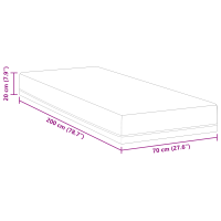 Produktbild för Madrass Vit och Blå 70 x 200 cm Jacquardtyg