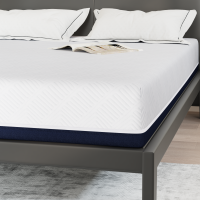 Produktbild för Madrass Vit och Blå 160 x 200 cm Jacquardtyg