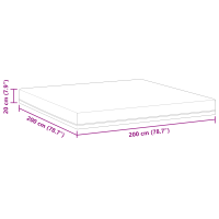 Produktbild för Madrass Vit och Blå 200 x 200 cm Jacquardtyg