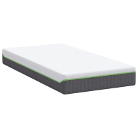 Produktbild för Madrass Vitt och Grått 100 x 200 cm Jacquardtyg