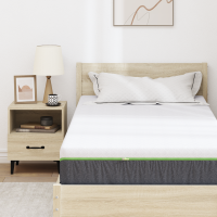 Produktbild för Madrass Vitt och Grått 120 x 200 cm Jacquardtyg