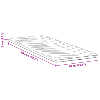 Produktbild för Madrasskydd Vit 70 x 200 cm Stickad tyg