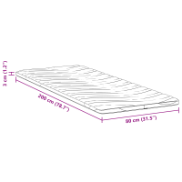 Produktbild för Madrasskydd Vit 80 x 200 cm Stickad tyg
