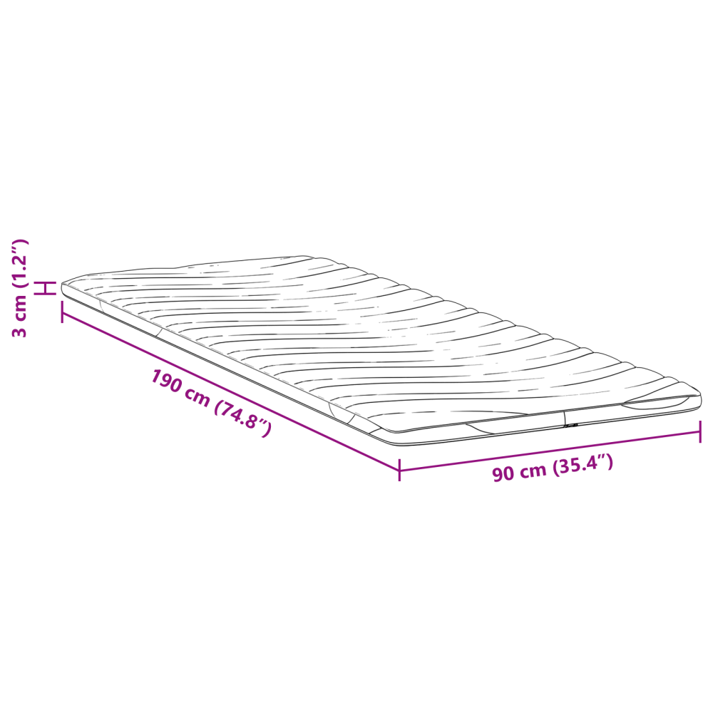 Produktbild för Madrasskydd Vit 90 x 190 cm Stickad tyg