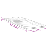 Produktbild för Madrasskydd Vit 90 x 190 cm Stickad tyg