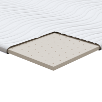 Produktbild för Madrasskydd Vit 90 x 190 cm Stickad tyg
