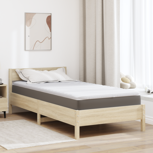 vidaXL Madrasskydd Vit 90 x 200 cm Stickad tyg