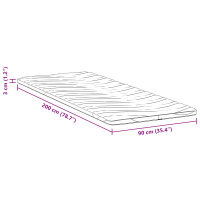 Produktbild för Madrasskydd Vit 90 x 200 cm Stickad tyg