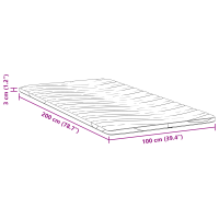 Produktbild för Madrasskydd Vit 100 x 200 cm Stickad tyg