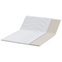 Produktbild för Madrasskydd Vit 140 x 190 cm Stickad tyg