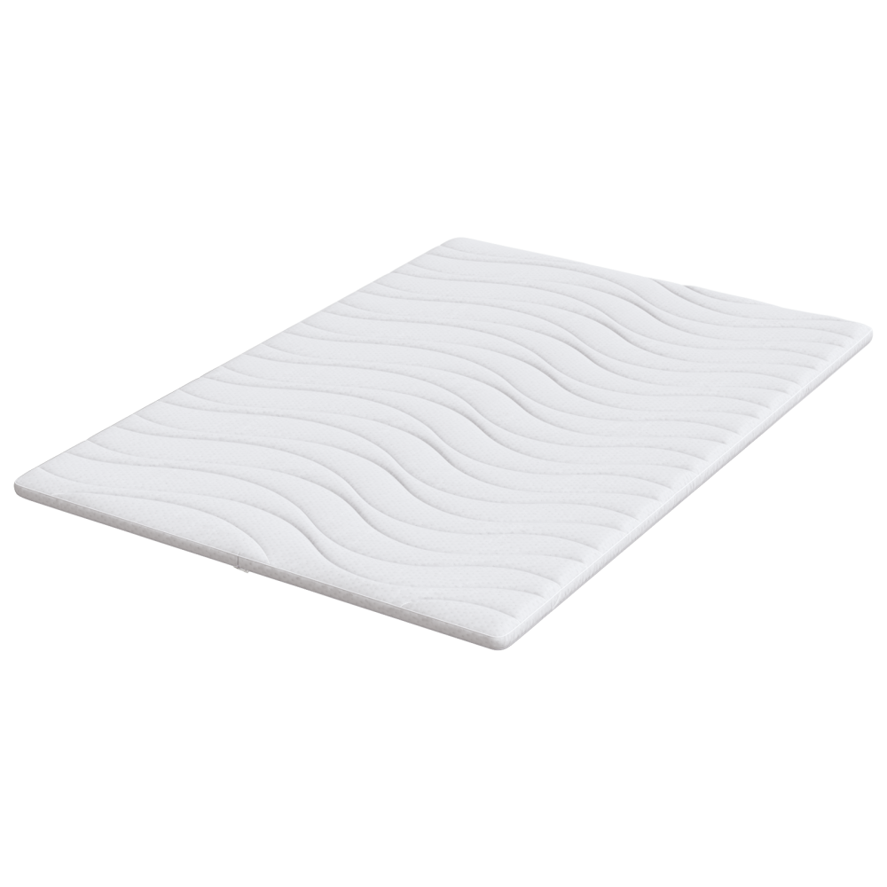 Produktbild för Madrasskydd Vit 140 x 190 cm Stickad tyg