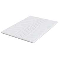 Produktbild för Madrasskydd Vit 140 x 190 cm Stickad tyg