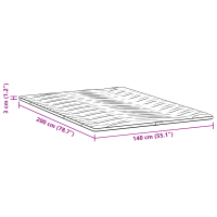 Produktbild för Madrasskydd Vit 140 x 200 cm Stickad tyg