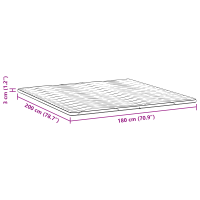 Produktbild för Madrasskydd Vit 180 x 200 cm Stickad tyg