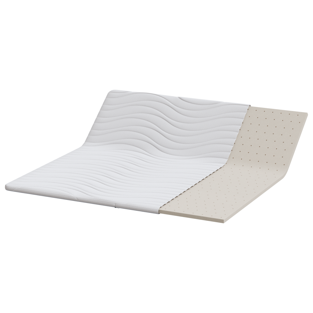 Produktbild för Madrasskydd Vit 200 x 200 cm Stickad tyg