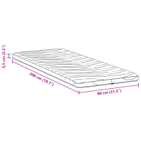 Produktbild för Madrasskydd Vit 80 x 200 cm Stickad tyg