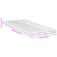 Produktbild för Madrasskydd Vit 90 x 200 cm Stickad tyg