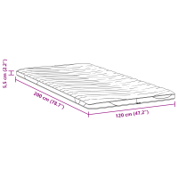 Produktbild för Madrasskydd Vit 120 x 200 cm Stickad tyg