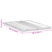 Produktbild för Madrasskydd Vit 140 x 190 cm Stickad tyg