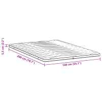 Produktbild för Madrasskydd Vit 140 x 200 cm Stickad tyg