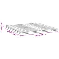 Produktbild för Madrasskydd Vit 200 x 200 cm Stickad tyg