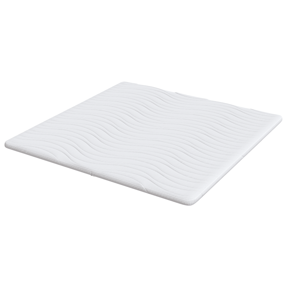 Produktbild för Madrasskydd Vit 200 x 200 cm Stickad tyg